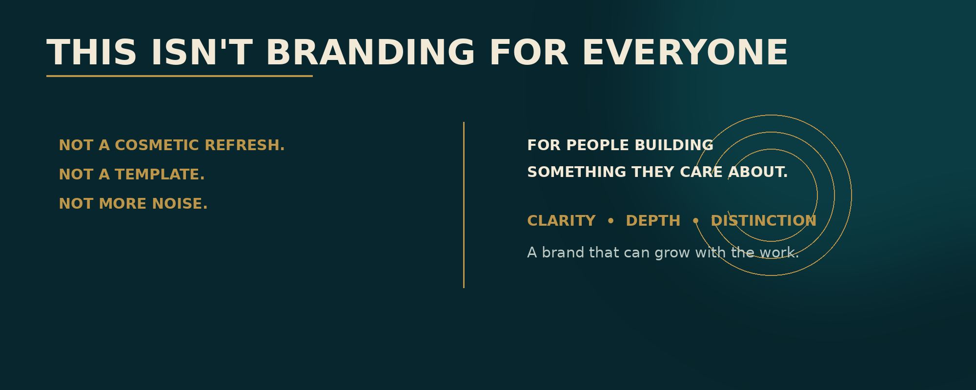 This Isn't Branding For Everyone