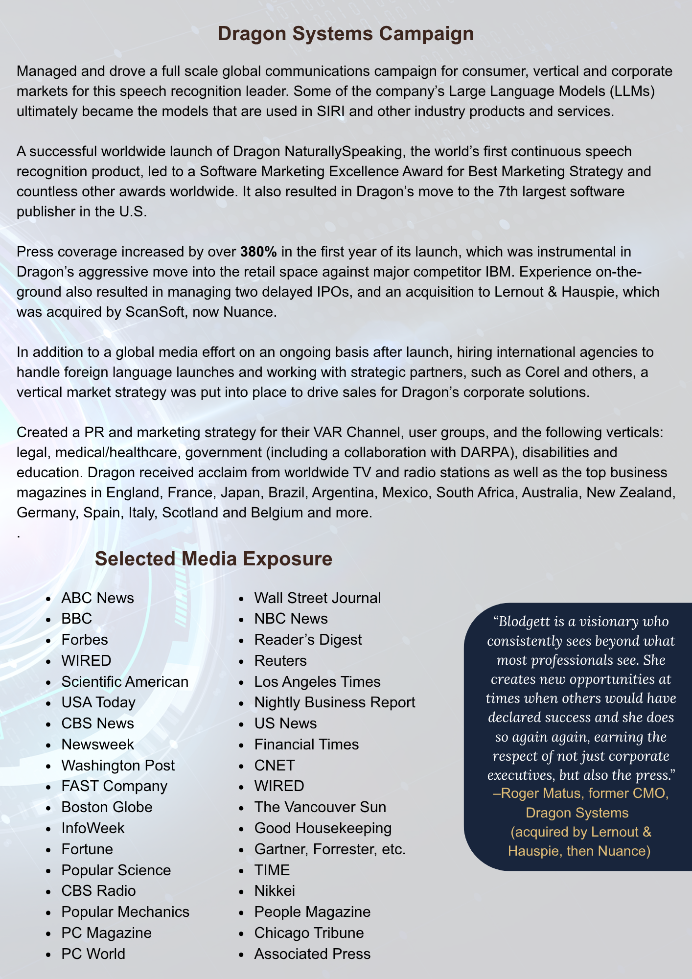 Dragon Systems Campaign case study