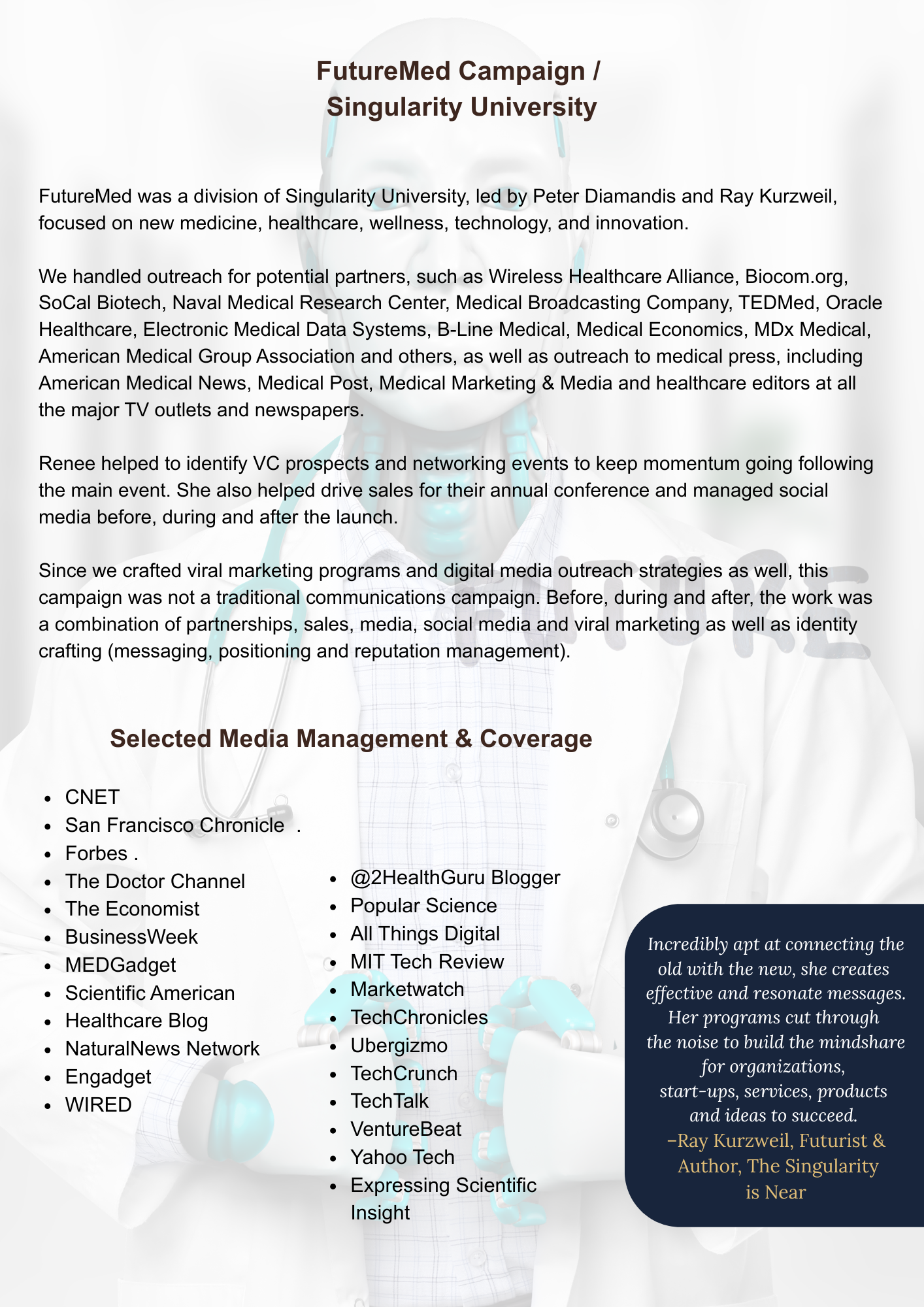 FutureMed Campaign case study