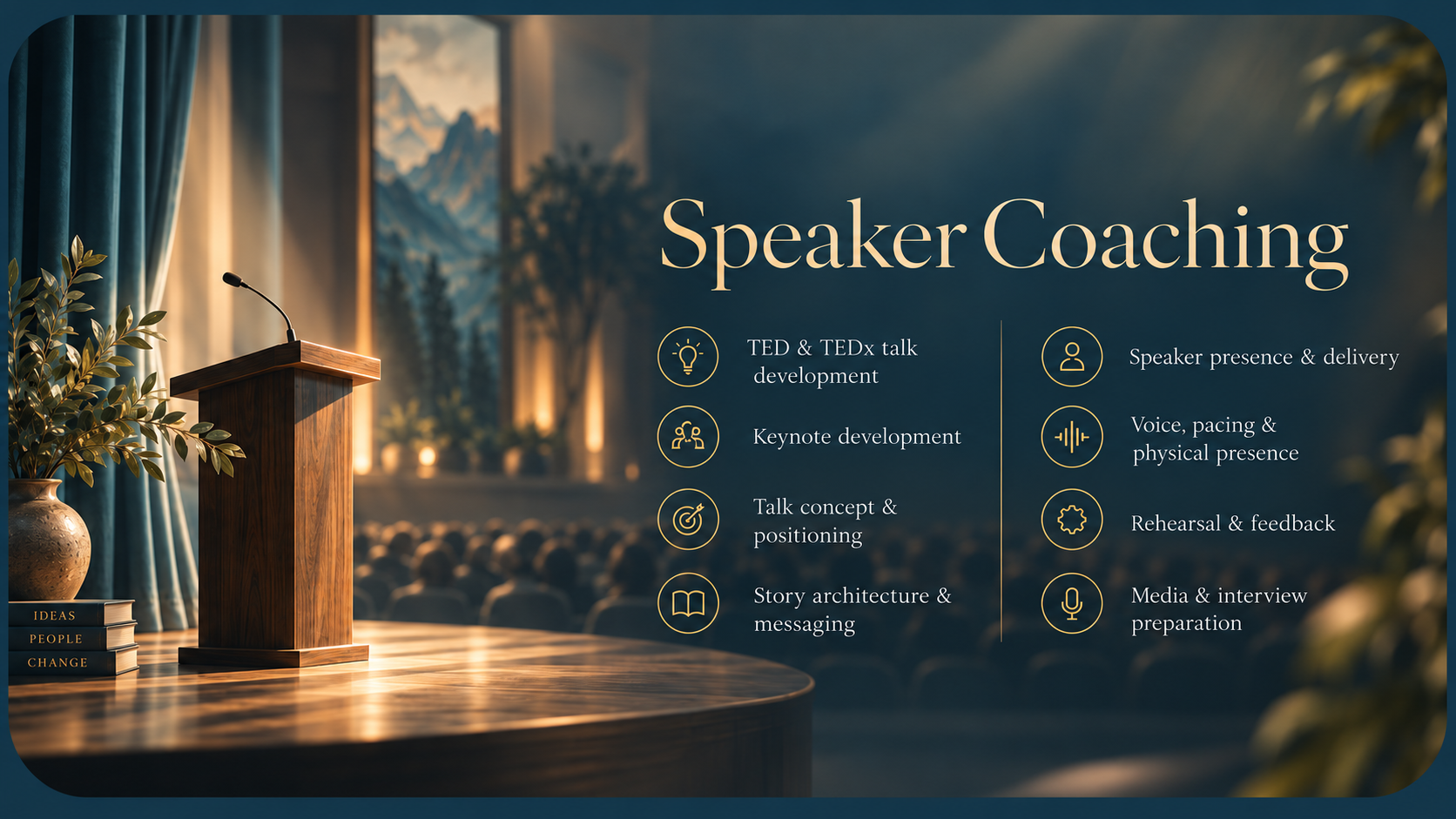 Speaker coaching and training